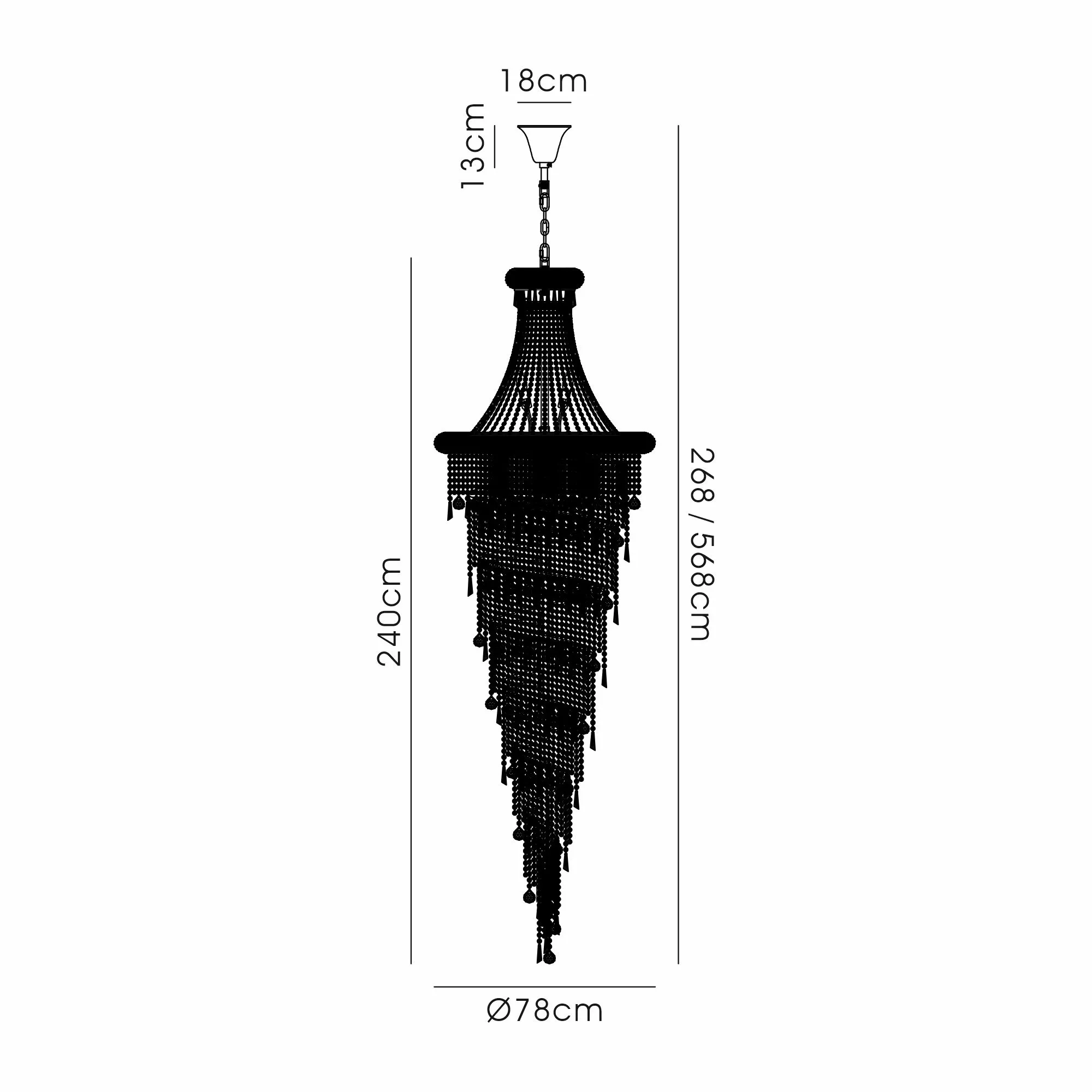 IL31457  Alexandra Crystal Chandelier 49 Light (44.65kg) Polished Chrome